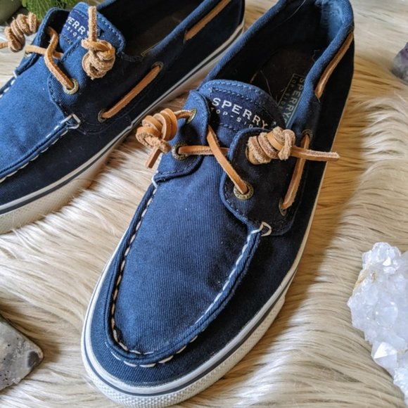 Sperry Top-Siders Navy Canvas Style Shoe - Picture 3 of 7